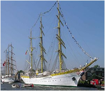Befaamd Roemeens zeilschip Mircea neemt deel aan Sail Amsterdam